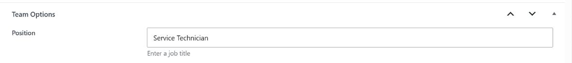 Plumbit Team Options showing the Position field for the Marcus Reed team member.