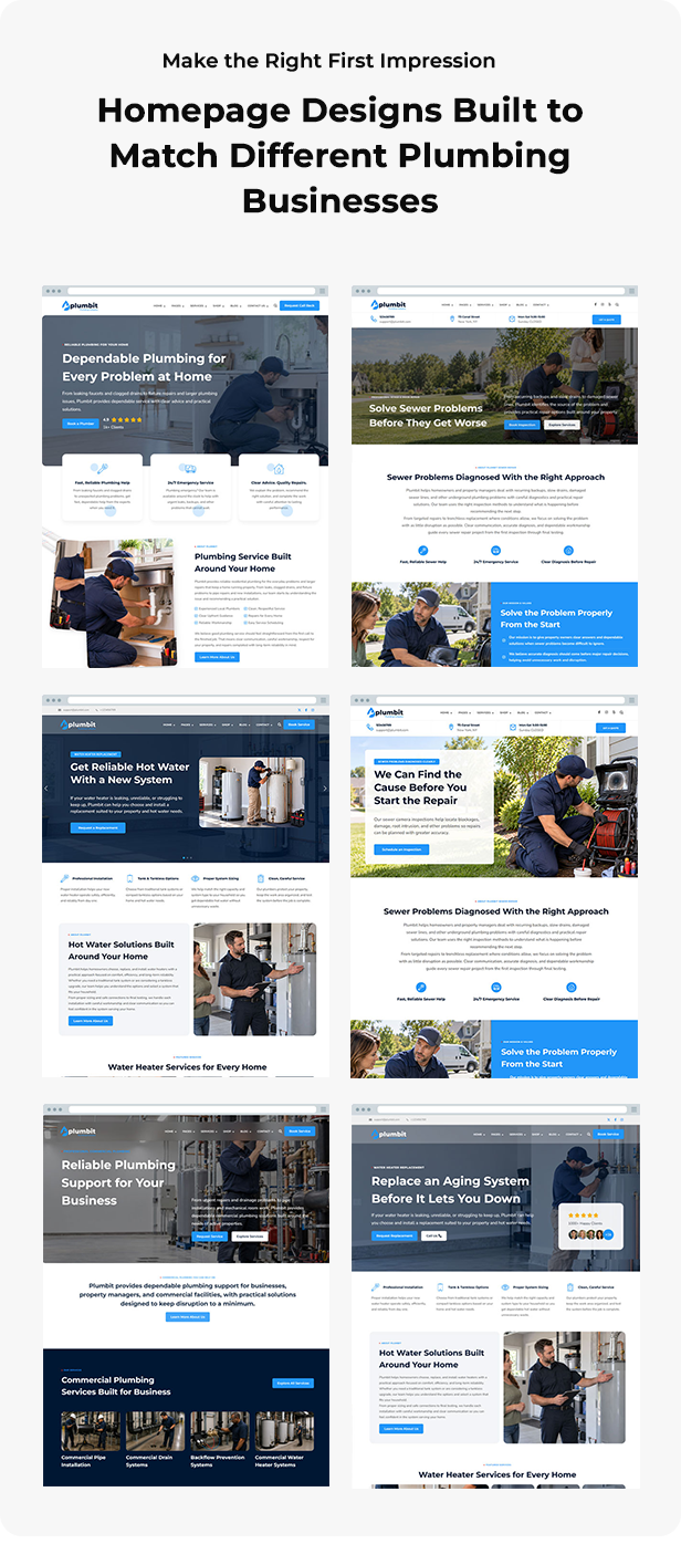 Plumbit - Plumbing, Drain & Heating WordPress Theme